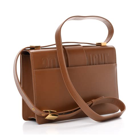 Brown 30 Montaigne Smooth Calfskin Flap Bag 